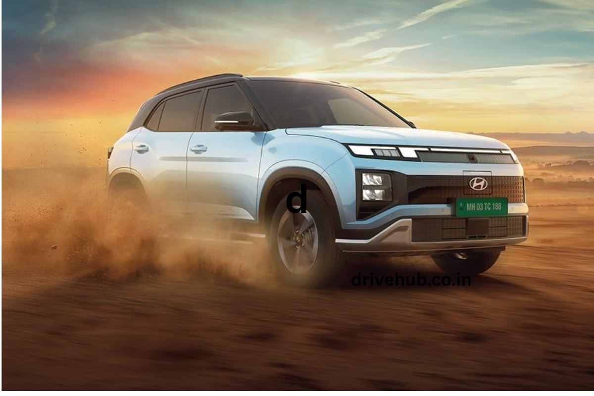 Hyundai Creta Electric front view with pixelated grille